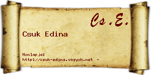 Csuk Edina névjegykártya
