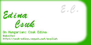 edina csuk business card